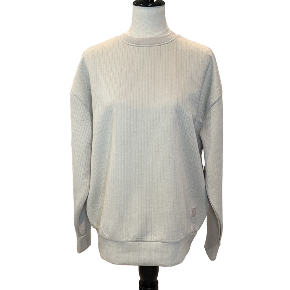 Men's SAINTS Beige Ribbed Crewneck‎ Sweatshirt